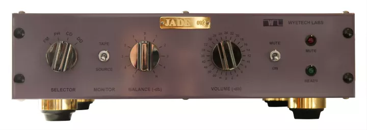 Jade preamp - front - black nickel knobs